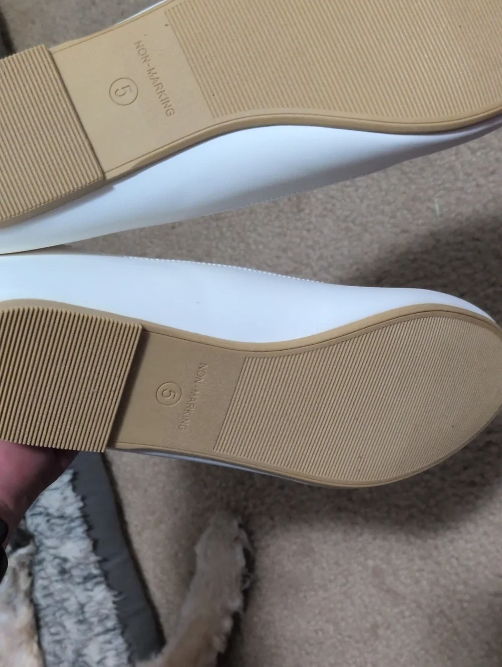 White Ballet Flats With Bow